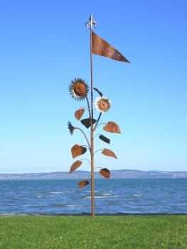 Willkommen Skulptur Eisen rostig